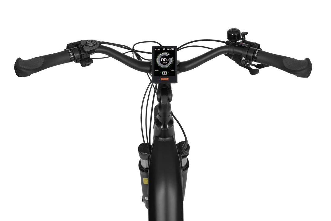 Ecobike D2 CITY Schwartz - E-Bike City Damen Pedelec, Tiefeinsteiger, Bafang Motor