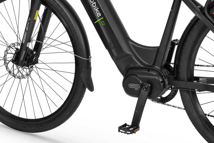 Ecobike D2 CITY Schwartz - E-Bike City Damen Pedelec, Tiefeinsteiger, Bafang Motor
