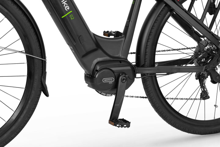 Ecobike D2 CITY Schwartz - E-Bike City Damen Pedelec, Tiefeinsteiger, Bafang Motor