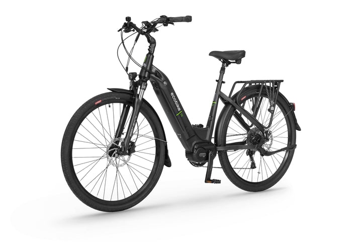 Ecobike D2 CITY Schwartz - E-Bike City Damen Pedelec, Tiefeinsteiger, Bafang Motor
