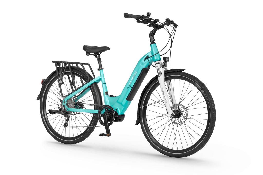 Ecobike D2 CITY Mint - E-Bike City Damen Pedelec, Tiefeinsteiger, Bafang Motor