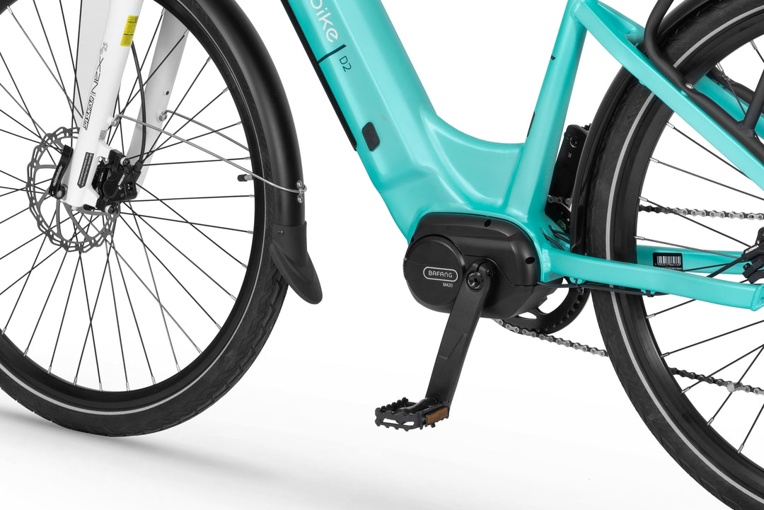 Ecobike D2 CITY Mint - E-Bike City Damen Pedelec, Tiefeinsteiger, Bafang Motor