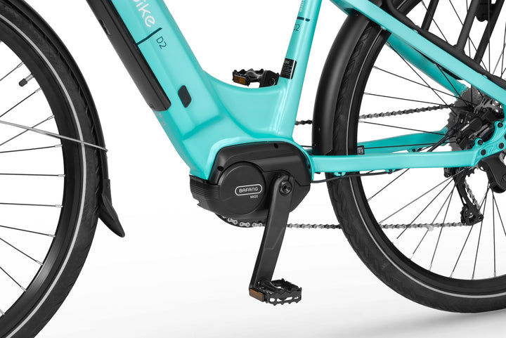 Ecobike D2 CITY Mint - E-Bike City Damen Pedelec, Tiefeinsteiger, Bafang Motor