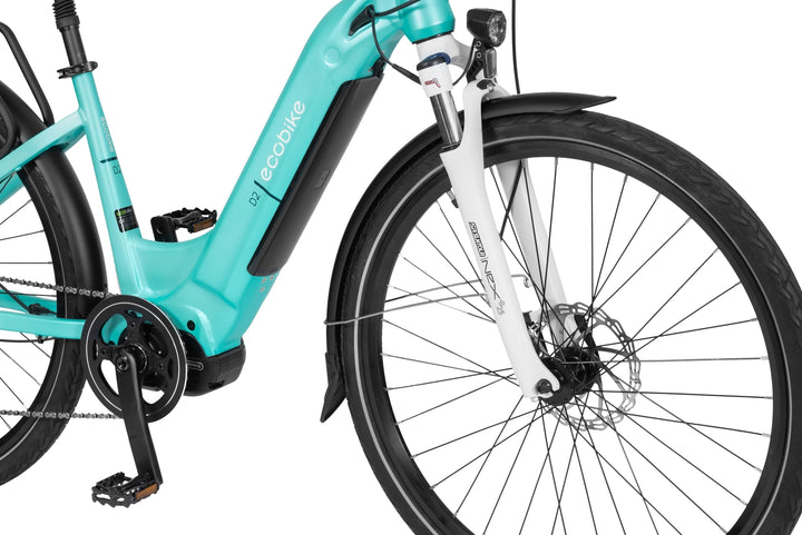 Ecobike D2 CITY Mint - E-Bike City Damen Pedelec, Tiefeinsteiger, Bafang Motor