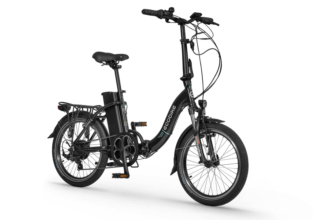 Ecobike EVEN Schwarz 15,5" - City E-Bike Klapprad Pedelec, Tiefeinsteiger, Bafang Motor