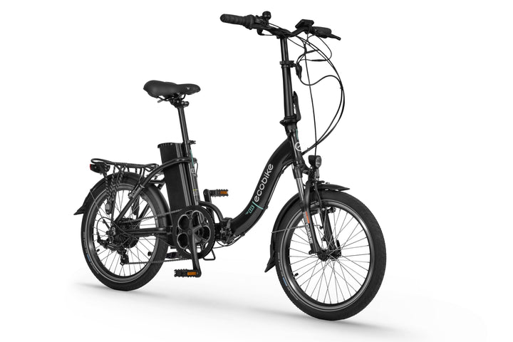 Ecobike EVEN Schwarz 15,5" - City E-Bike Klapprad Pedelec, Tiefeinsteiger, Bafang Motor