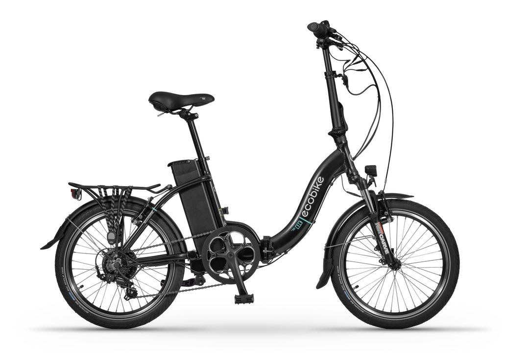 Ecobike EVEN Schwarz 15,5" - City E-Bike Klapprad Pedelec, Tiefeinsteiger, Bafang Motor
