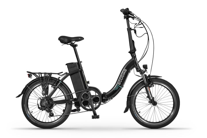 Ecobike EVEN Schwarz 15,5" - City E-Bike Klapprad Pedelec, Tiefeinsteiger, Bafang Motor