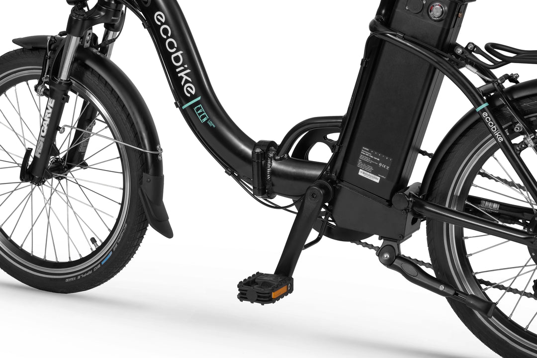 Ecobike EVEN Schwarz 15,5" - City E-Bike Klapprad Pedelec, Tiefeinsteiger, Bafang Motor