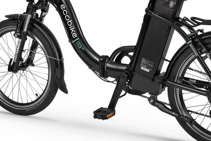 Ecobike EVEN Schwarz 15,5" - City E-Bike Klapprad Pedelec, Tiefeinsteiger, Bafang Motor