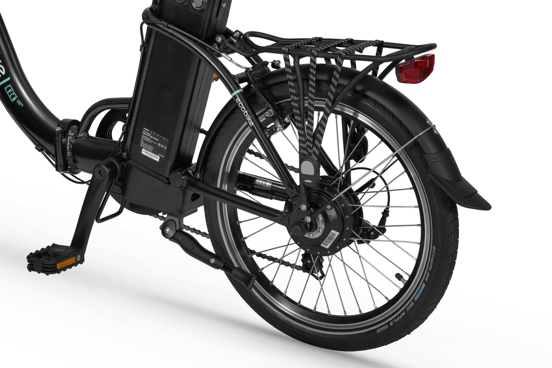 Ecobike EVEN Schwarz 15,5" - City E-Bike Klapprad Pedelec, Tiefeinsteiger, Bafang Motor