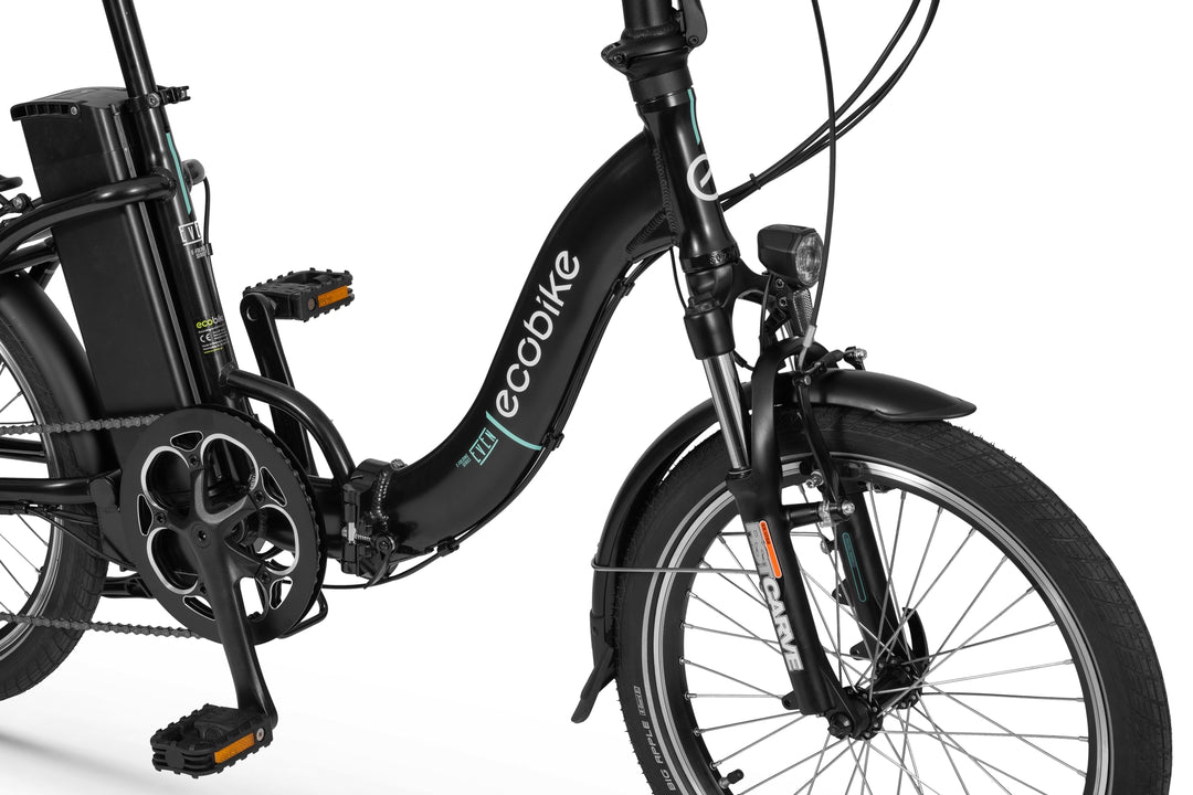 Ecobike EVEN Schwarz 15,5" - City E-Bike Klapprad Pedelec, Tiefeinsteiger, Bafang Motor