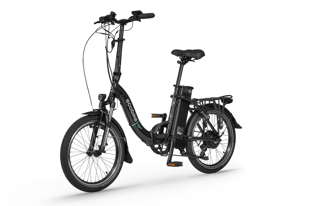 Ecobike EVEN Schwarz 15,5" - City E-Bike Klapprad Pedelec, Tiefeinsteiger, Bafang Motor