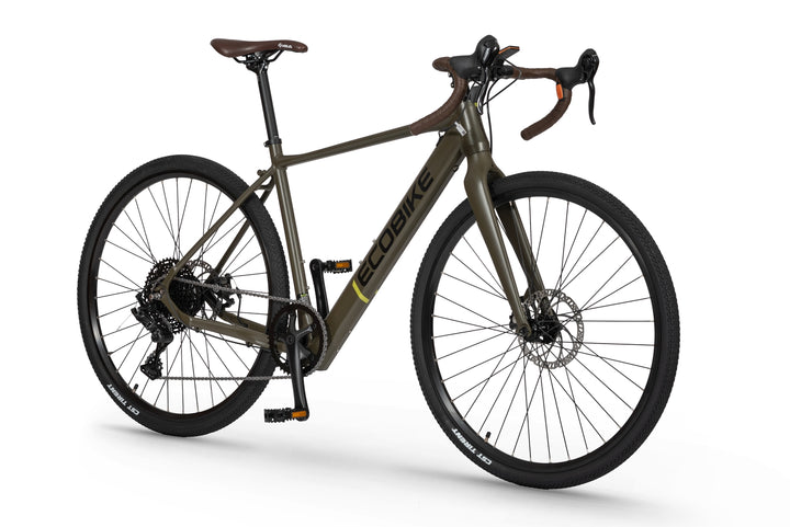 Ecobike FOREST Grün 19" - Gravel E-Bike Pedelec, Leichtes 16,7 kg, Bafang Motor