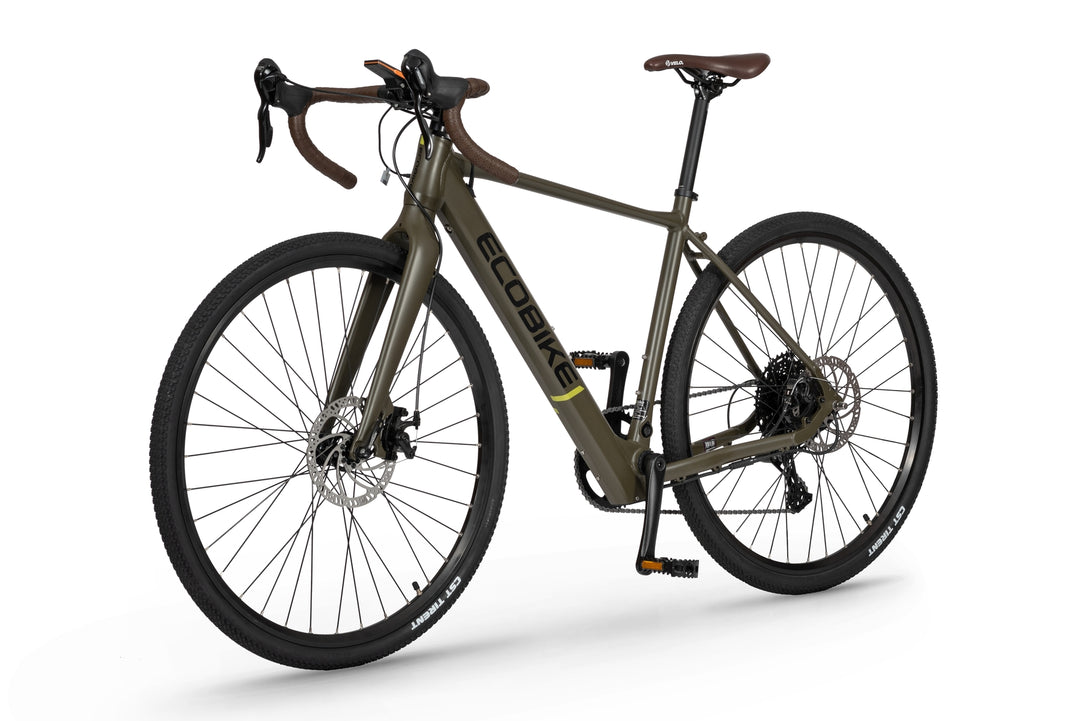 Ecobike FOREST Grün 19" - Gravel E-Bike Pedelec, Leichtes 16,7 kg, Bafang Motor