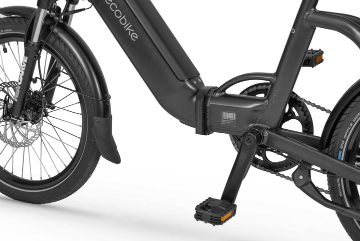 Ecobike RHINO black, white - city e-bike folding bike Pedelec, Bafang 32Nm