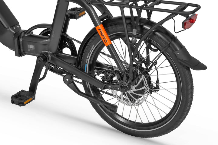 Ecobike RHINO black, white - city e-bike folding bike Pedelec, Bafang 32Nm