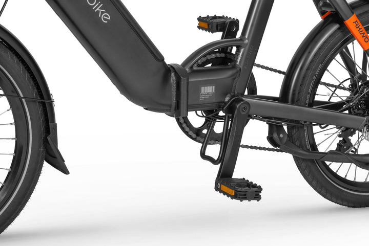 Ecobike RHINO black, white - city e-bike folding bike Pedelec, Bafang 32Nm
