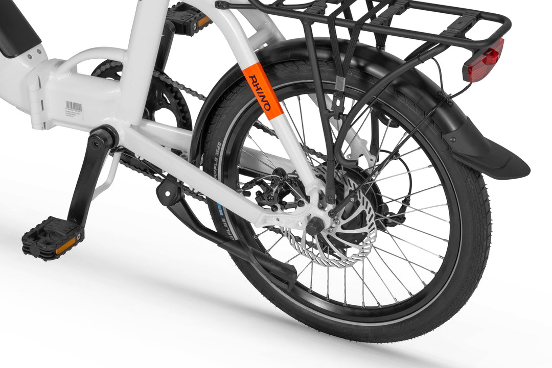 Ecobike RHINO black, white - city e-bike folding bike Pedelec, Bafang 32Nm
