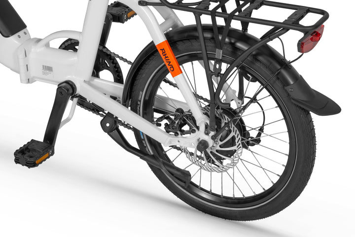 Ecobike RHINO black, white - city e-bike folding bike Pedelec, Bafang 32Nm