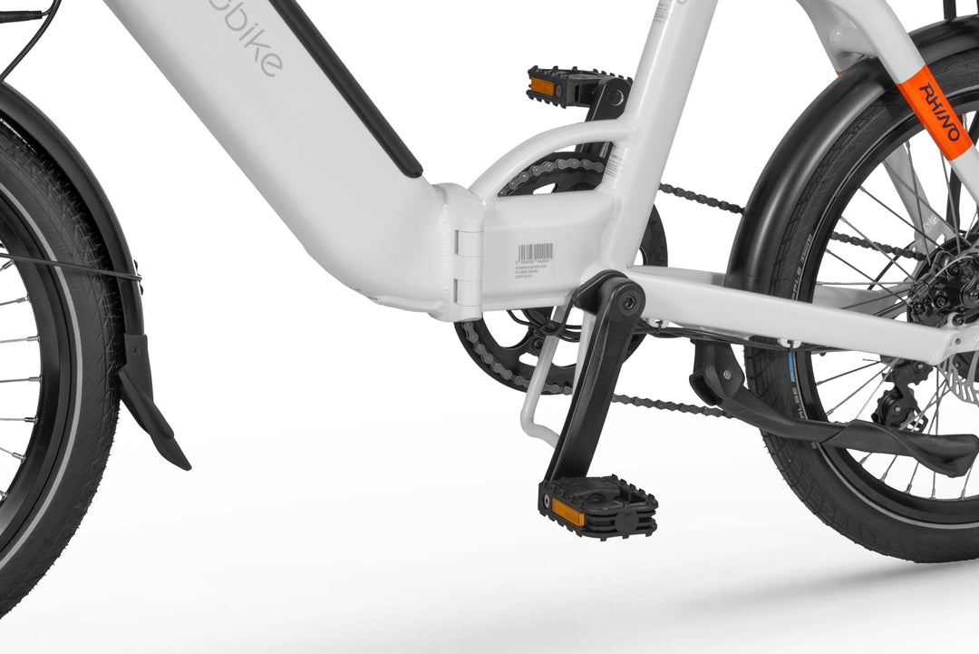 Ecobike RHINO black, white - city e-bike folding bike Pedelec, Bafang 32Nm