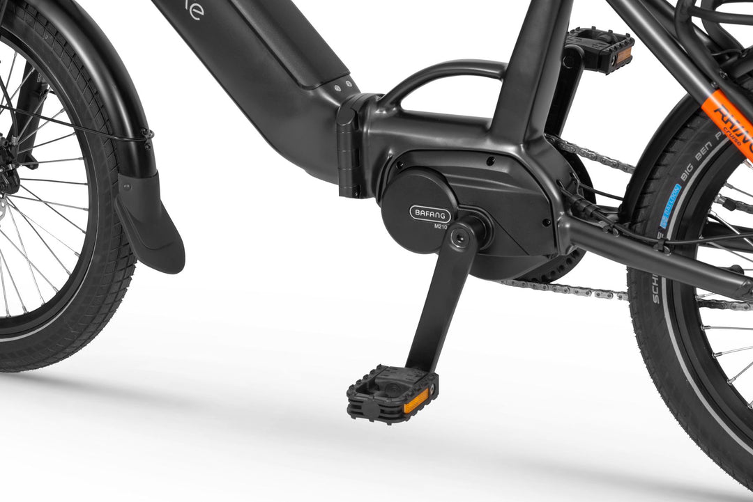 Ecobike RHINO Cruise Black, White City E-Bike Folding Bike Pedelec, Bafang 32Nm