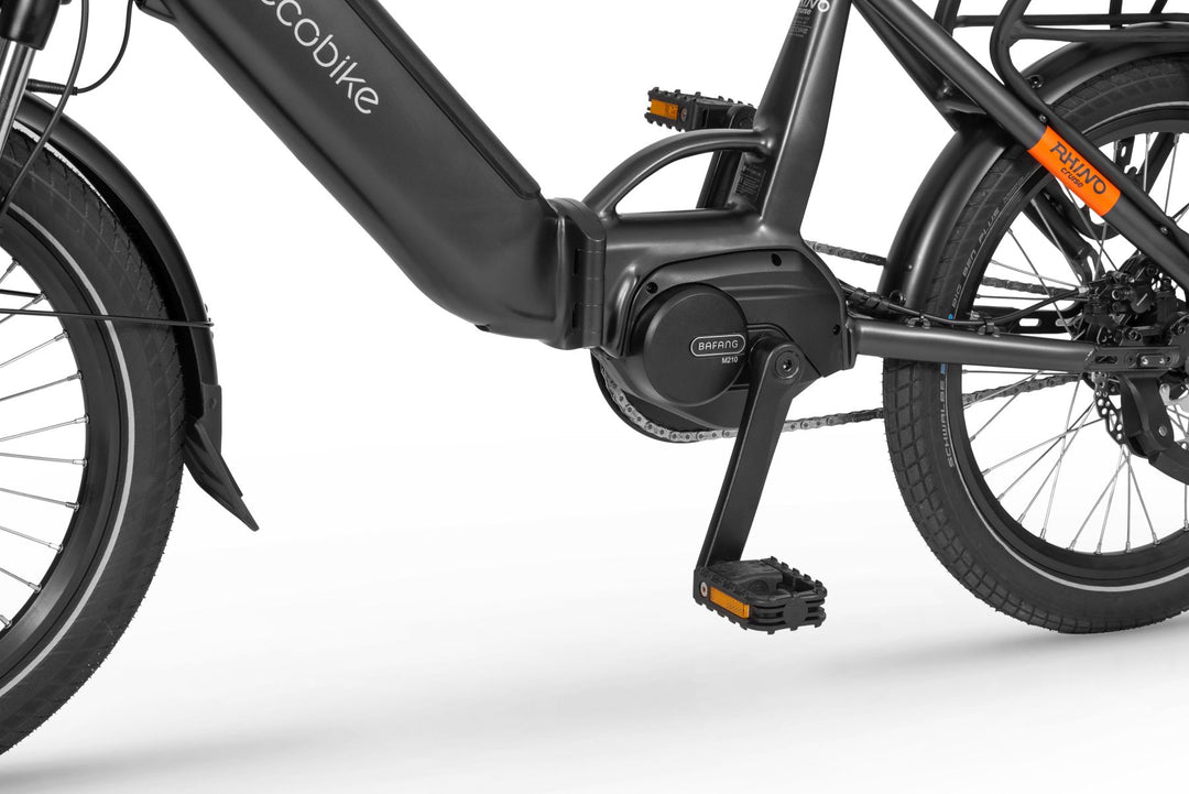 Ecobike RHINO Cruise Black, White City E-Bike Folding Bike Pedelec, Bafang 32Nm