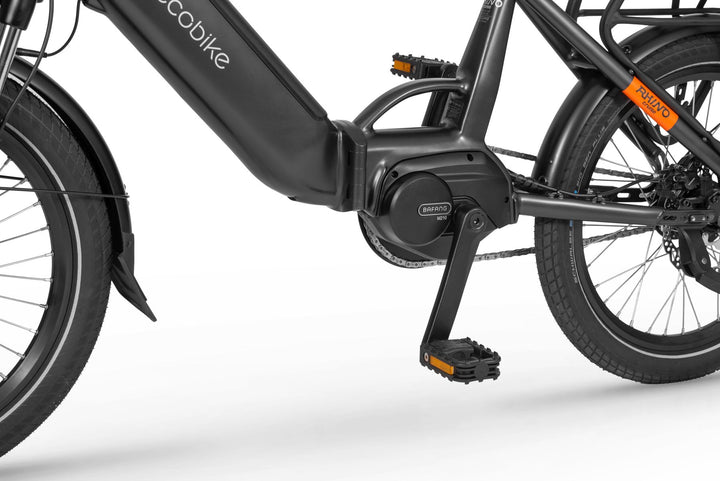 Ecobike RHINO Cruise Black, White City E-Bike Folding Bike Pedelec, Bafang 32Nm