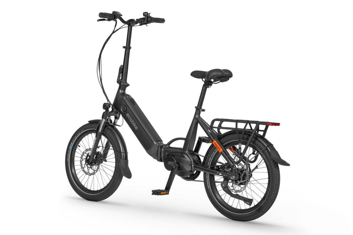 Ecobike RHINO Cruise Black, White City E-Bike Folding Bike Pedelec, Bafang 32Nm