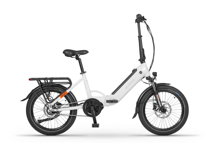 Ecobike RHINO Cruise Black, White City E-Bike Folding Bike Pedelec, Bafang 32Nm
