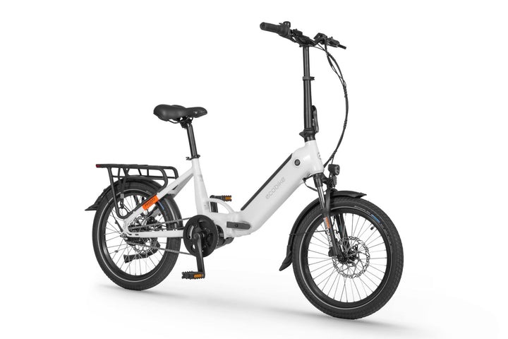 Ecobike RHINO Cruise Black, White City E-Bike Folding Bike Pedelec, Bafang 32Nm