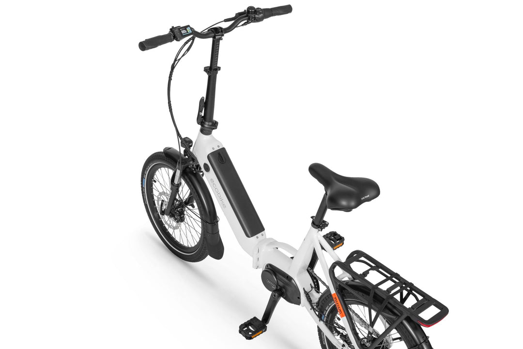 Ecobike RHINO Cruise Black, White City E-Bike Folding Bike Pedelec, Bafang 32Nm
