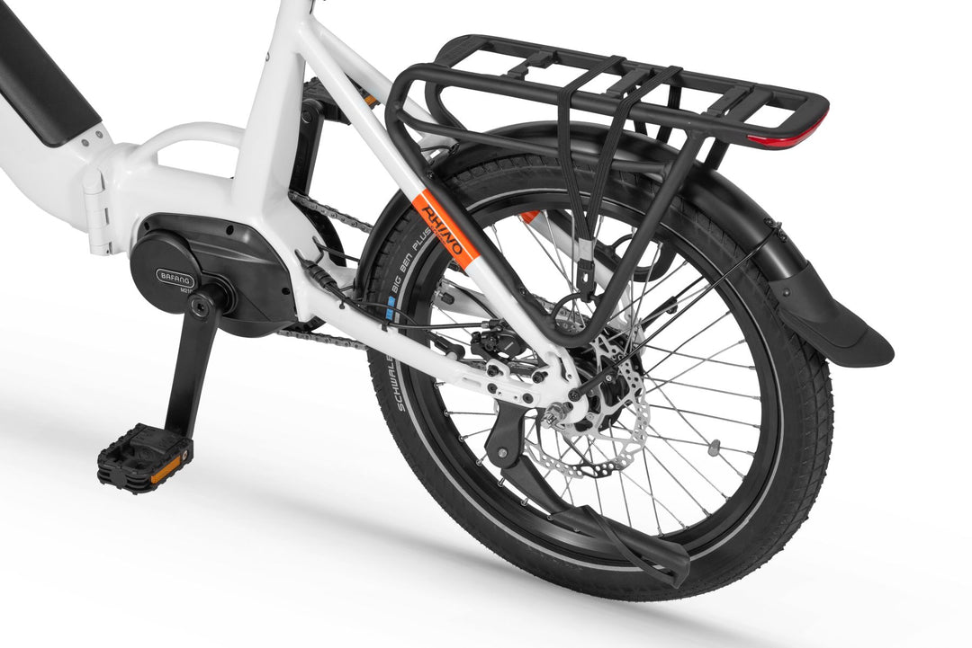 Ecobike RHINO Cruise Black, White City E-Bike Folding Bike Pedelec, Bafang 32Nm