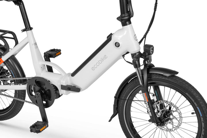 Ecobike RHINO Cruise Black, White City E-Bike Folding Bike Pedelec, Bafang 32Nm