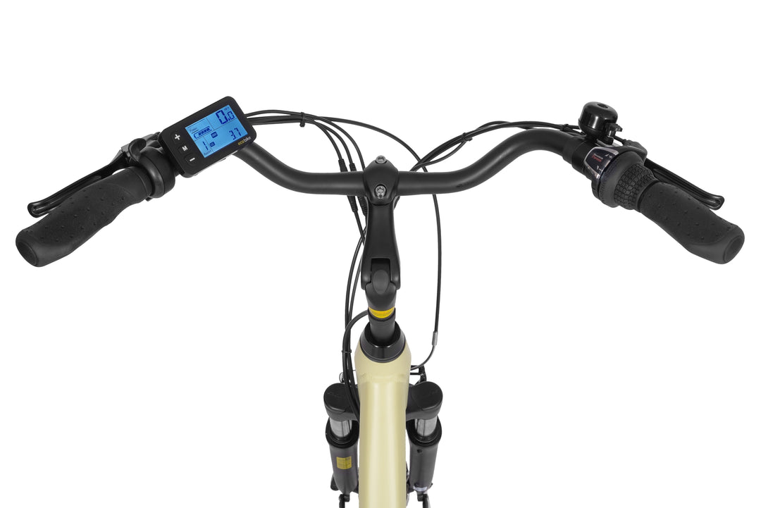 Ecobike TRAFFIC Beige - City E-Bike Damen Pedelec, Tiefeinsteiger, Bafang Motor
