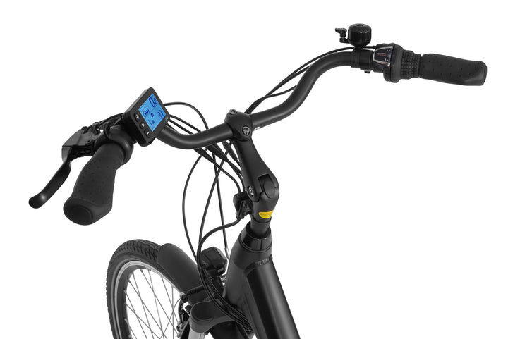 Ecobike TRAFFIC Schwarz - City E-Bike Damen Pedelec, Tiefeinsteiger, Bafang Motor