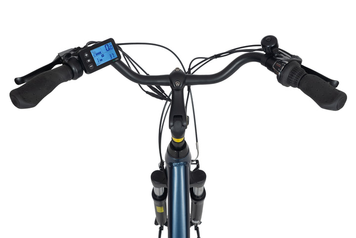 Ecobike TRAFFIC Blau - City E-Bike Damen Pedelec, Tiefeinsteiger, Bafang Motor