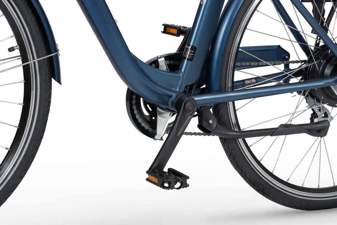 Ecobike TRAFFIC Blau - City E-Bike Damen Pedelec, Tiefeinsteiger, Bafang Motor