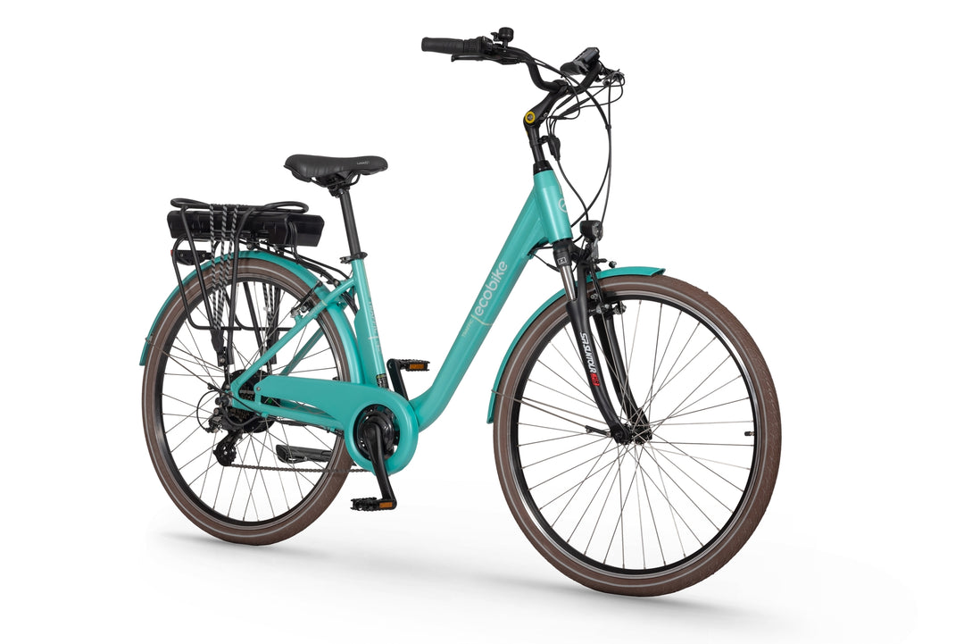 Ecobike TRAFFIC Mint - City E-Bike Damen Pedelec, Tiefeinsteiger, Bafang Motor