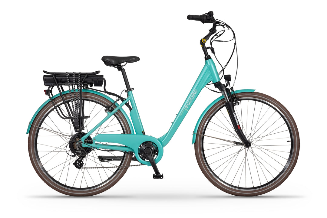 Ecobike TRAFFIC Mint - City E-Bike Damen Pedelec, Tiefeinsteiger, Bafang Motor
