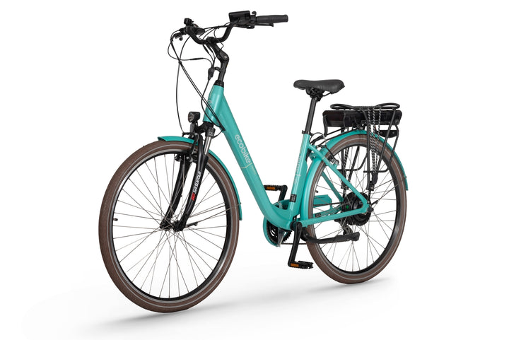 Ecobike TRAFFIC Mint - City E-Bike Damen Pedelec, Tiefeinsteiger, Bafang Motor