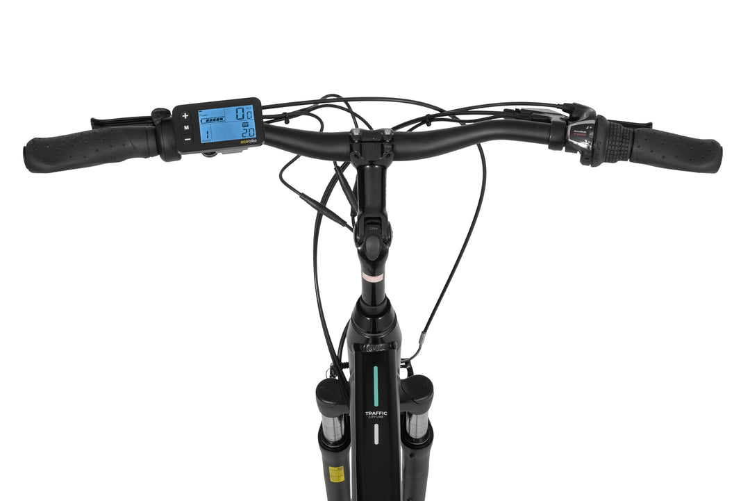 Ecobike TRAFFIC M Schwarz 19", City E-Bike Herren Pedelec, Bafang Motor