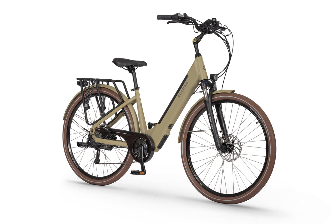 Ecobike X-CITY Cappucino 17''- Trekking E-Bike Damen Pedelec, Tiefeinsteiger, Bafang Motor