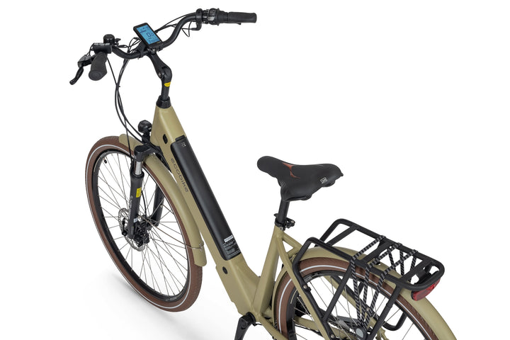 Ecobike X-CITY Cappucino 17''- Trekking E-Bike Damen Pedelec, Tiefeinsteiger, Bafang Motor