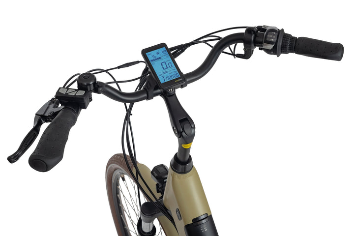 Ecobike X-CITY Cappucino 17''- Trekking E-Bike Damen Pedelec, Tiefeinsteiger, Bafang Motor