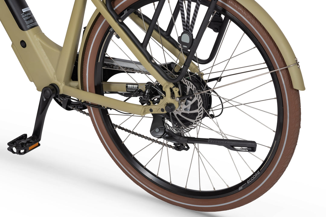 Ecobike X-CITY Cappucino 17''- Trekking E-Bike Damen Pedelec, Tiefeinsteiger, Bafang Motor