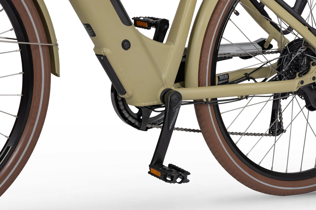 Ecobike X-CITY Cappucino 17''- Trekking E-Bike Damen Pedelec, Tiefeinsteiger, Bafang Motor