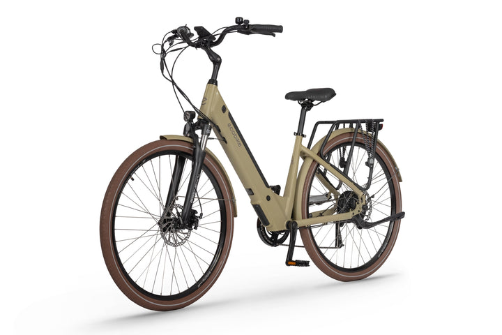 Ecobike X-CITY Cappucino 17''- Trekking E-Bike Damen Pedelec, Tiefeinsteiger, Bafang Motor