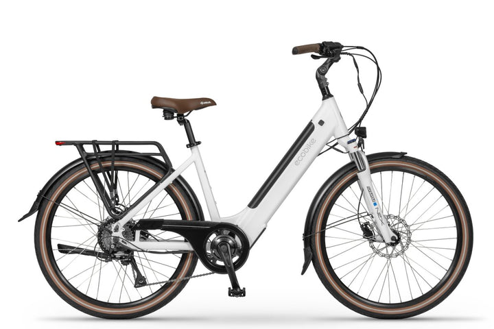 Ecobike X-City Flat White 2026 – City E-Bike Tiefeinsteiger, Seitenansicht