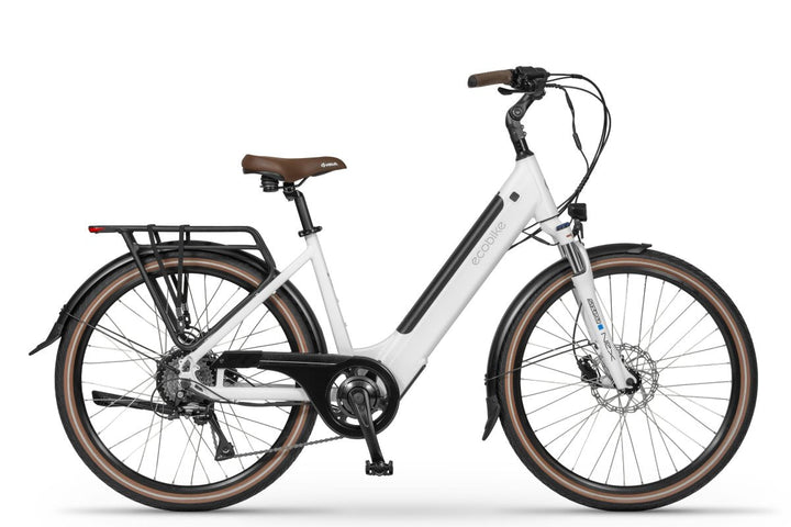 Ecobike X-City Flat White 2026 – City E-Bike Tiefeinsteiger, Seitenansicht